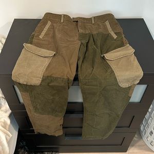 Block patchings cargo pants